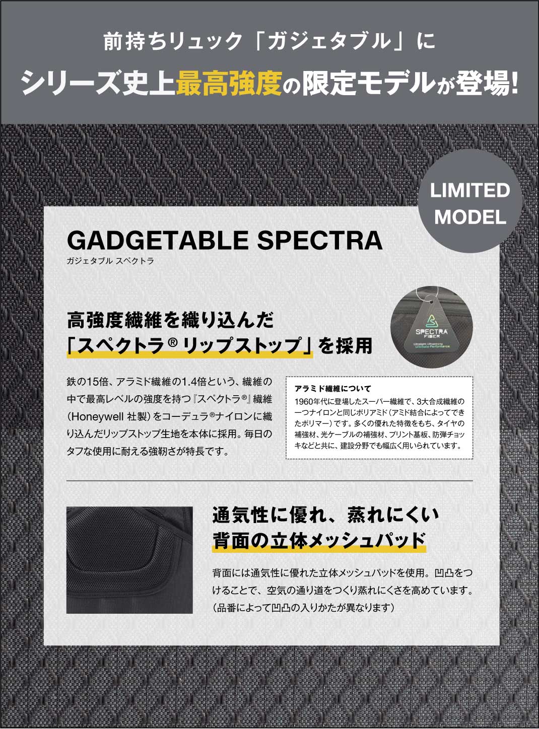 ガジェタブルスペクトラ / ace. GENE LABEL  シリーズ史上最高強度の限定モデルが登場！