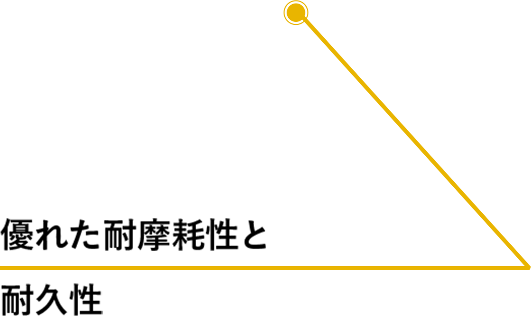 優れた耐摩耗性と耐久性