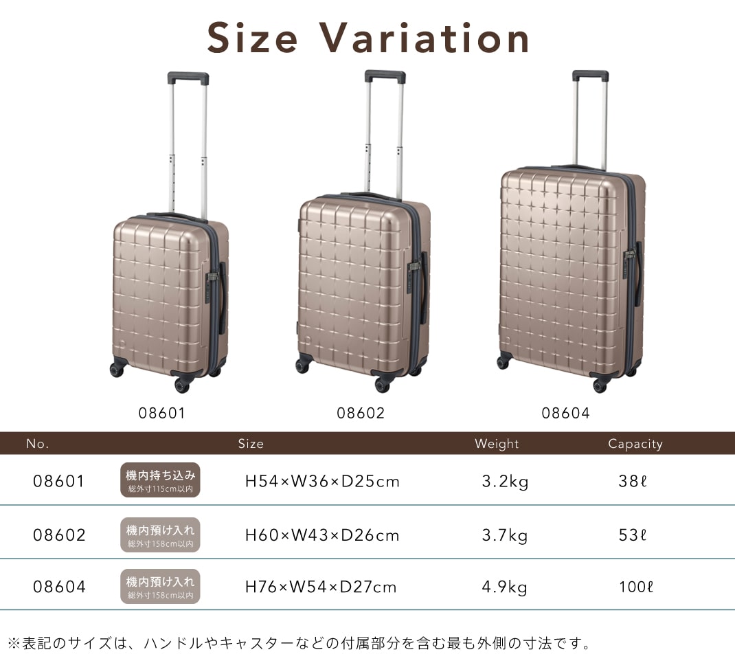 サイズバリエーション