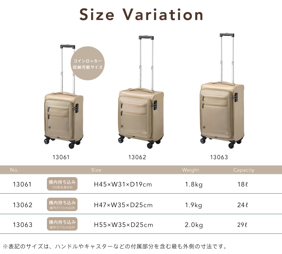 サイズバリエーション