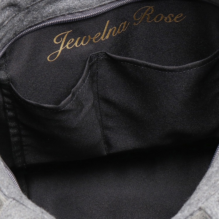 ジュエルナローズ Jewelna Rose メランジ イニシャル トートバッグ ファーポンポン付き 大人可愛い 08 R ジュエルナローズ エース公式通販