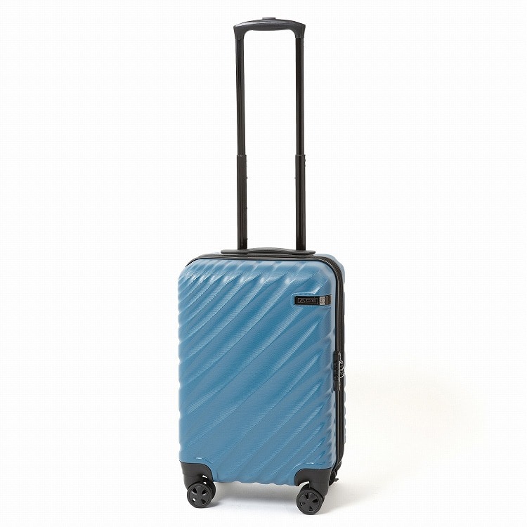 ACE DESIGNED BY ACE IN JAPAN オーバル スーツケース ジッパータイプ 機内持ち込み対応サイズ 拡張機能付き 36→拡張時43リットル 2～3泊の旅行に 06421