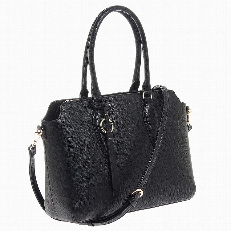 ジュエルナローズ Jewelna Rose リゼット トートバッグ ジャストサイズ レディース レディースビジネス 通勤 01 ブラック ジュエルナローズ エース公式通販